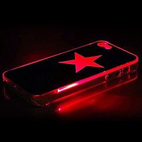 Pevné pouzdro s červeným světlem pro iPhone 5 - hvězda